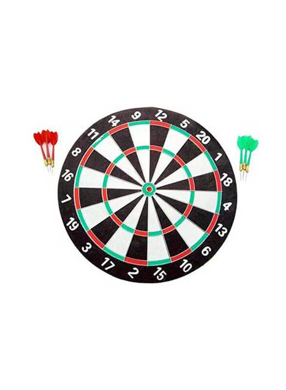 

Generic 17-inch Full Dart Board with 6 Darts, Multicolour