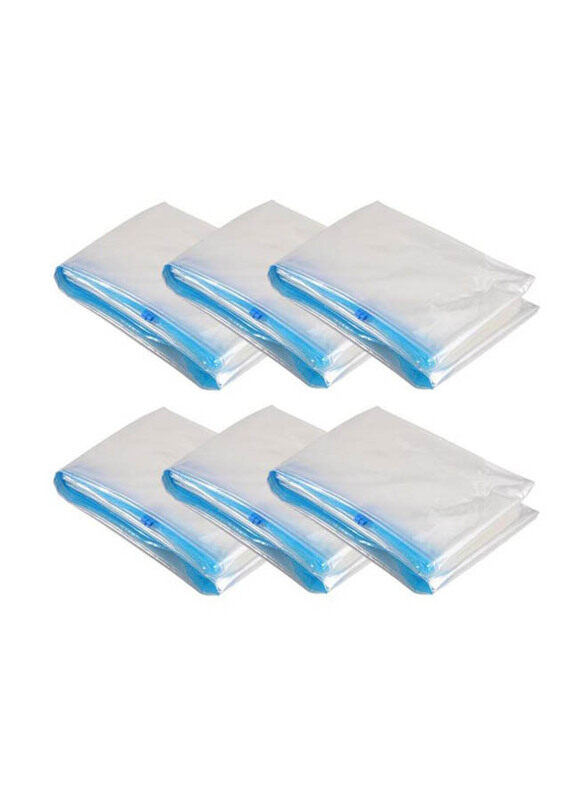 

Generic Reusable Vacuum Pillow Compressed Organizer Set, 6 Pieces, SVB036449, Clear