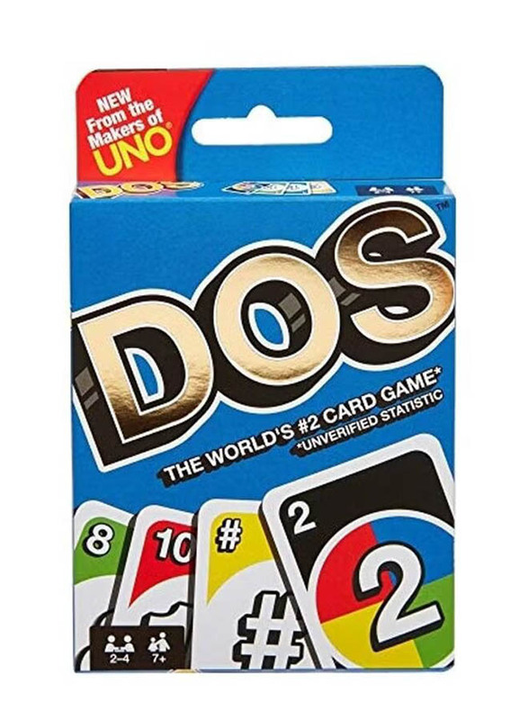 Uno Mattel Games DOS Card Game, Multicolour