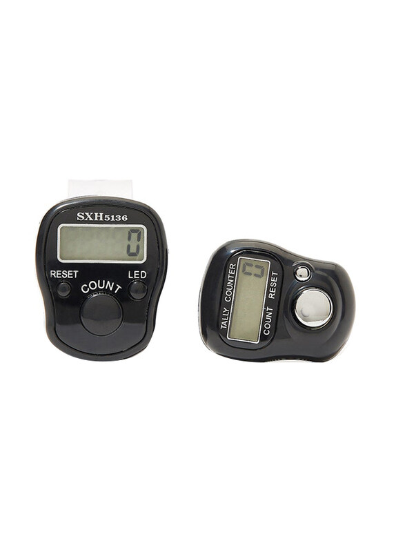 

Rosh 2-Piece Digital Electronic Finger Wearable Tally Counter, RS1514, Black