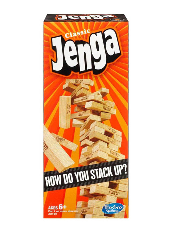 Hasbro 54-Piece Classic Jenga Game Set, A2120, Ages 6+