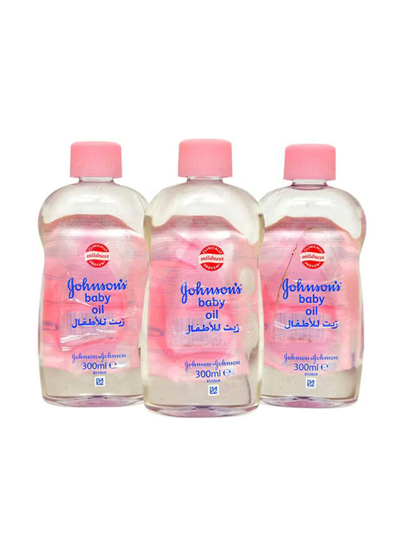 Johnson's 3-Piece 900ml Body Oil Set for Baby