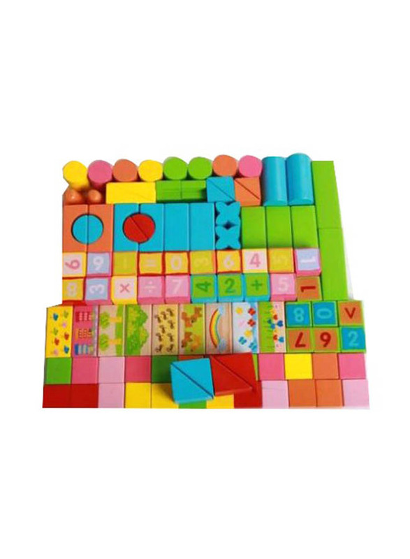 Building Blocks Set, 100 Pieces, Ages 3+, Multicolour