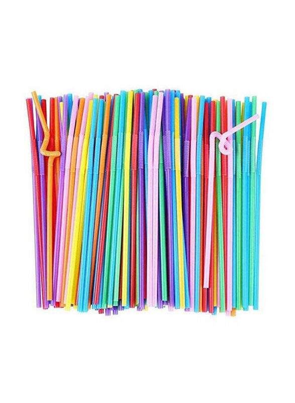 

Generic Disposable Bendy Party Drinking Straw Set, 100 Piece, Multicolour