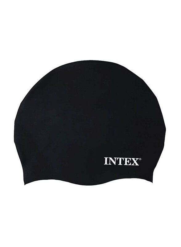 

Intex Silicone Long Hair Swimming Cap, Black