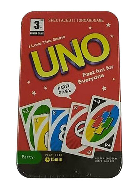 Uno Playing Card In Metal Box, Ages 3+