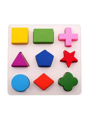 LW Geometric Wooden Puzzle, Multicolour