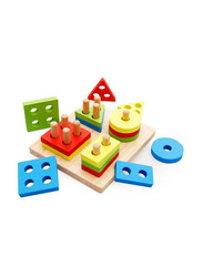 Geometry Shape Match Toy Detachable And Removable Blocks, 17 Pieces, Ages 1+, 12 x 12 x 10cm, Multicolour