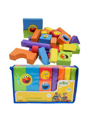 Sesame Street Foam Building Block Set, 50 Pieces, Ages 2+