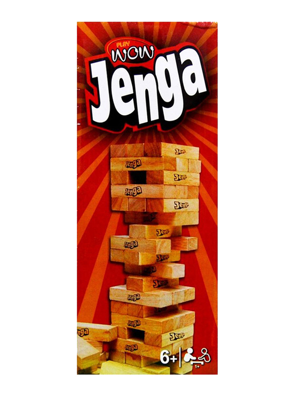 Hasbro Play Wow Jenga Family Stacking Blocks Game, 54 Pieces, Ages 6+