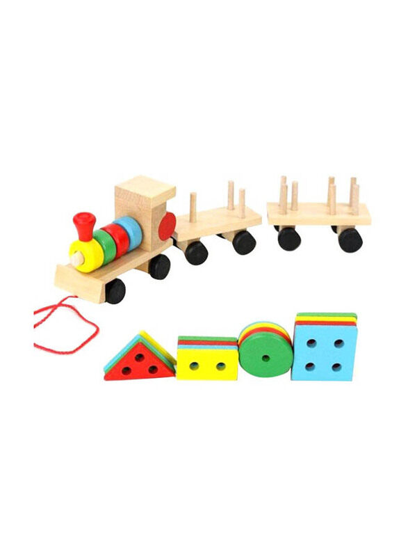 

Generic 2-in-1 Educational Wooden Train Toy, Ages 3+, Multicolour