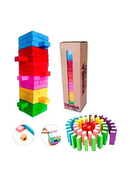 Knafs 54-Piece Zenga Game Wooden Blocks, Ages 3+, Multicolour