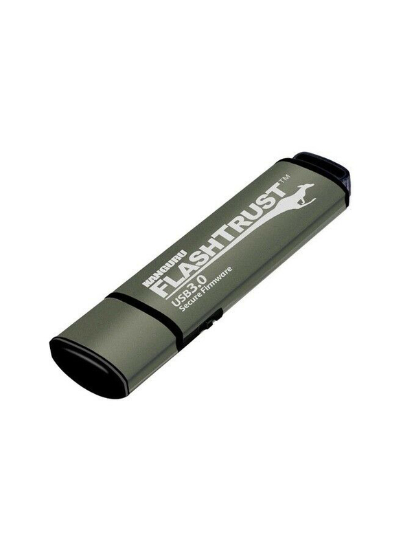 Kanguru 32GB FlashTrust USB 3.0 Flash Drive, Black/Grey