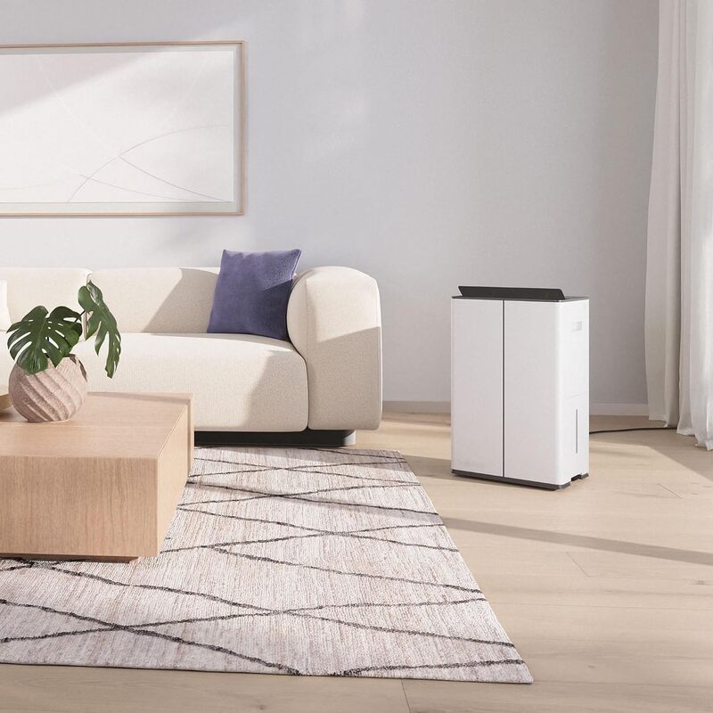 Swiss Design Dehumidifier: Wi-Fi, 2 Drainage Options, Air Purification, Ideal for Large Rooms up to 70sqm, Quiet, 24H Timer, 5L Tank, Swing & Night Modes (Lukas) - 2-Year Warranty+Local Support