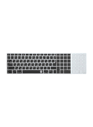 EZQuest Arabic/English Keyboard Cover for Apple Wired Keyboard with Numeric Keypad, Black/Clear