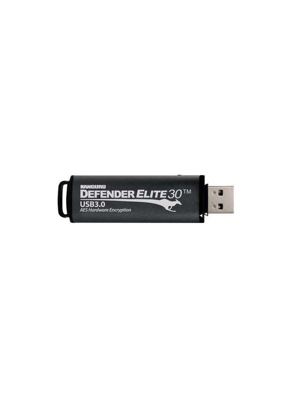 Kanguru 32GB Defender Elite30 USB 3.0 Flash Drive, Black