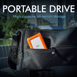 LaCie 1TB HDD Rugged External Portable Hard Drive, with USB-C/USB-A to USB-C Cables, STFR1000800, Orange