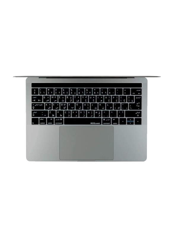 EZQuest Arabic/English Keyboard Cover for Apple MacBook Pro 13.3/15.4 inch with Touch Bar (Late 2016), Clear