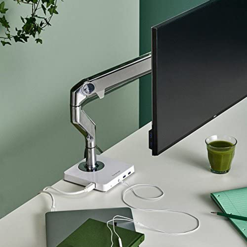 HumanScale M8 Monitor Arm with Mconnect, Silver