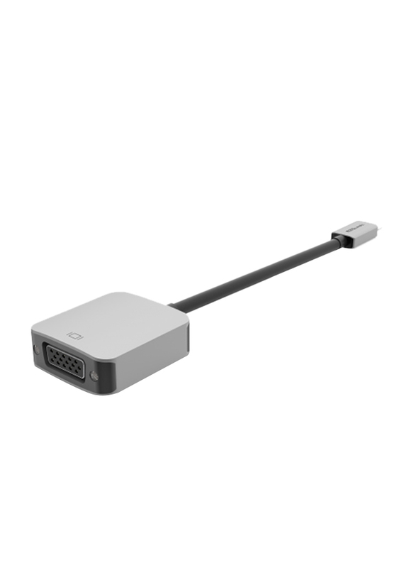 EZQuest 21cm USB Type-C/Thunderbolt 3 Adapter, USB Type-C/Thunderbolt 3 Male to VGS Female for USB Type-C/Thunderbolt 3 Devices, Black/Grey