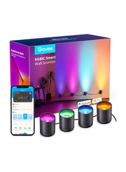 Govee RGBIC Smart Wall Sconces with Music Sync Home Decor WiFi Wall Lights, Multicolour