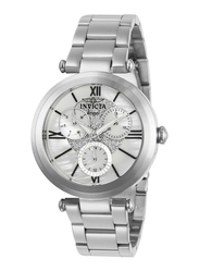 Invicta Angel Analog Quartz Watch with Stainless Steel Band, Water Resistant and Chronograph, 28924, Silver