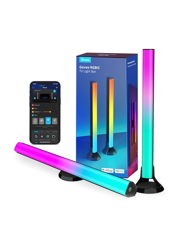 Govee LED Light Bars with Smart WiFi RGBIC TV Backlight & Gaming Lights, Multicolour