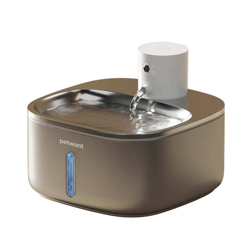 

Petpeer Petwant Cat Water Fountain for Pets Stainless Steel Lithium Battery 3.2L 4-Fold Filtering Function Infrared Sensing Water Output Cat Fountain