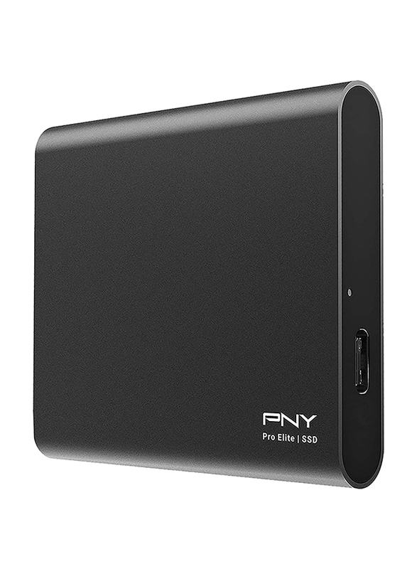 PNY 1TB SSD Pro Elite External Portable Solid State Drive, USB 3.1, 4K Ultra, Black