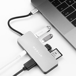 Merlin USB C Hub 7-in-1 with 5Gbps USB-C and 2USB-A Multiport Adapter