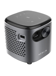 Merlin HD DLP Wired/Wireless Cube Mini Portable Projector, 100 Lumens, Black
