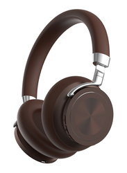 Merlin Virtuoso Anc Premium Wired/Wireless Over-Ear Noise Cancelling Headphones, Brown
