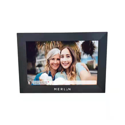 Merlin 10.1 inch Digital Smart Photo Frame with Wi Fi Conectivity digital frame for Portrait, Landscape & Auto Rotation & Wall Mountable photo frame