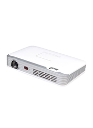 ميرلن جهاز العرض اللاسلكي المحمول 3D دي ال بي بوكيت بيم برو, 2000 لومينوس, انعكاس لاسلكي, أبيض