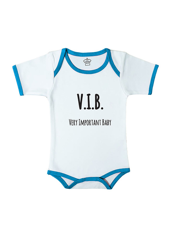 Cheeky Micky V.I.B. Very Important Baby Printed Cotton Bodysuit for Baby Boys, 12-18 Months, White