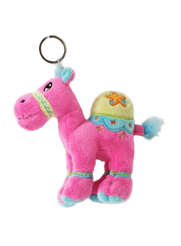 

Caravaan Camel Plush Toy with Key Ring Attachment, 12cm, Dark Pink, Ages 3+