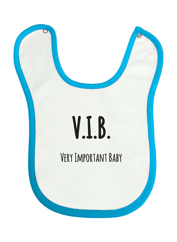 

Cheeky Micky V.I.B. Very Important Baby Printed Bib for Boys, White