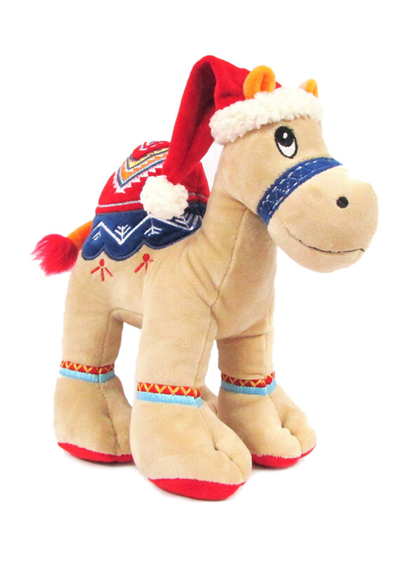 

Caravaan Camel Plush Toy with Santa Hat, 18cm, Beige, Ages 3+