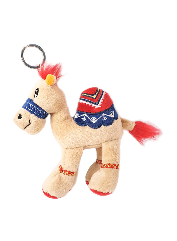 Caravaan Camel Plush Toy with Key Ring Attachment, 12cm, Beige, Ages 3+