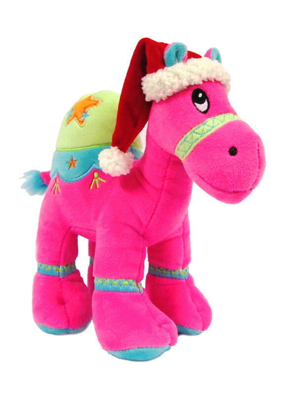 

Caravaan Camel Plush Toy with Santa Hat, 18cm, Dark Pink, Ages 3+