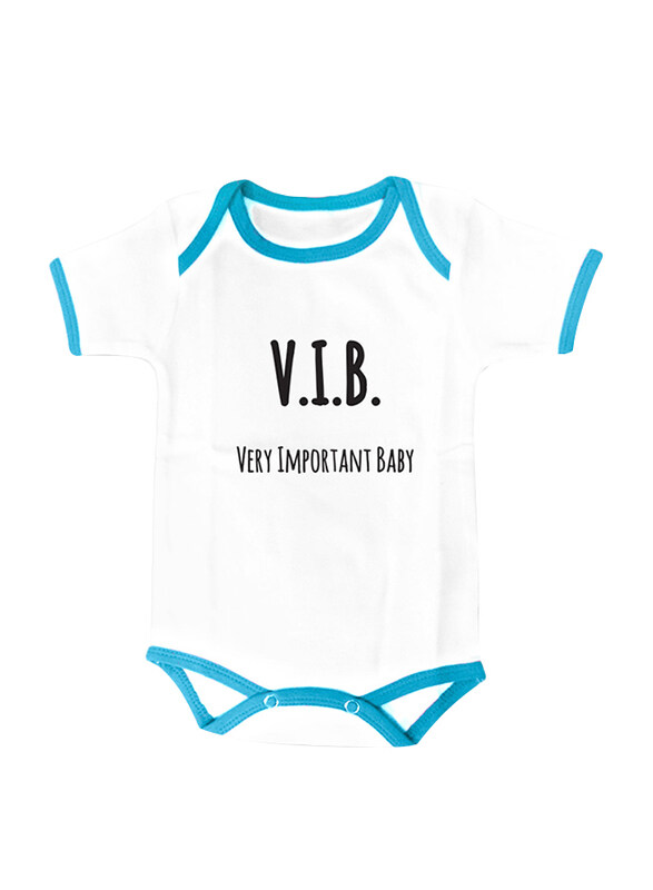 

Cheeky Micky V.I.B. Very Important Baby Printed Cotton Bodysuit for Baby Boys, 12-18 Months, White
