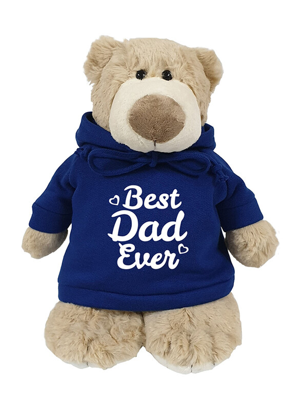 

Caravaan Mascot Bear with Trendy Best Dad Ever Hoodie, 28cm, Ages 3+