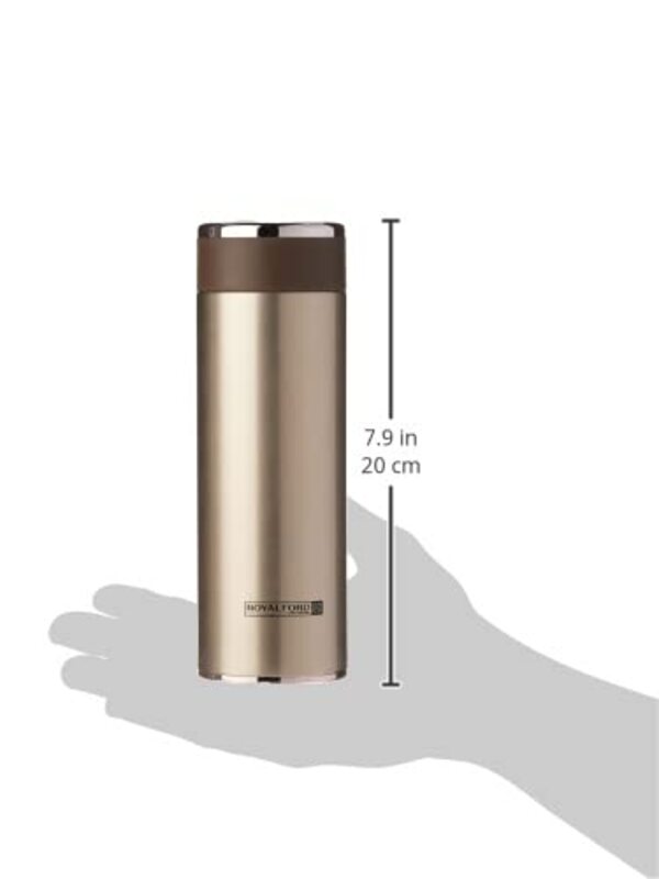 Royalford 360ml Stainless Steel Vacuum Water Bottle, RF11248, Rose Gold