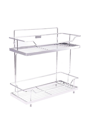 RoyalFord Stainless Steel 2 Layer Kitchen Rack, Silver