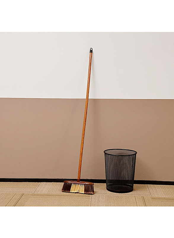 Delcasa Broom with Wooden Stick, Brown, 1.2-meter