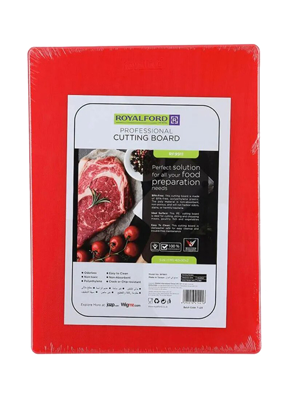 RoyalFord Cutting Board without Handle Hole, Red