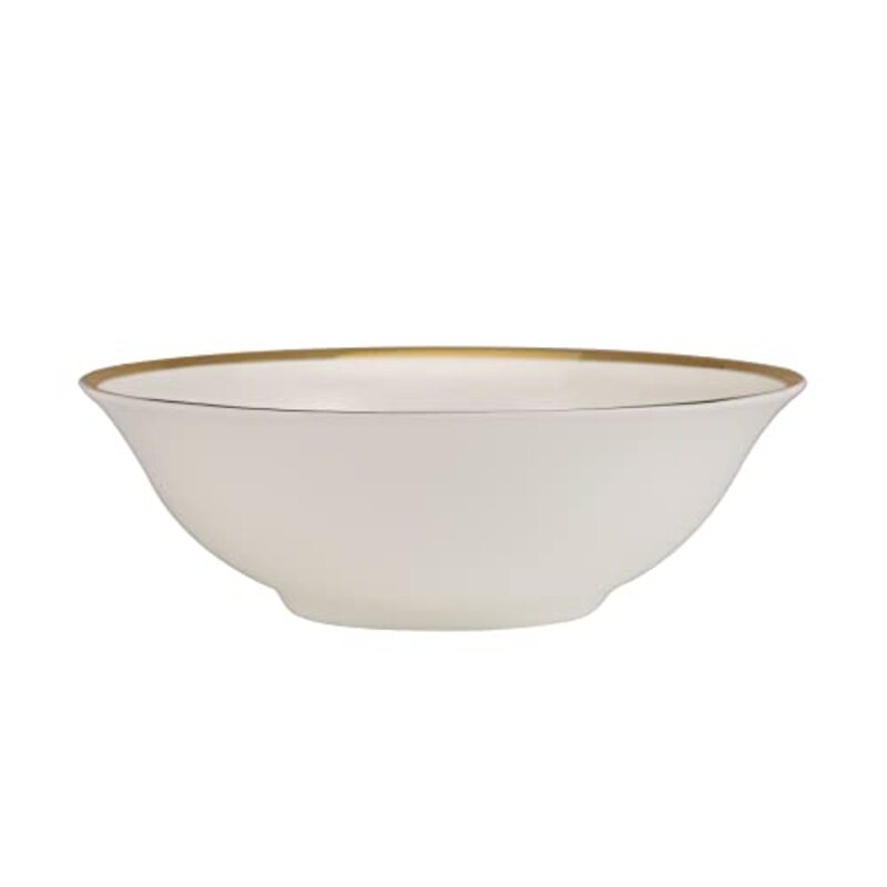 Royalford 9-inch Premium Bone China Round Salad Bowl, RF10467, White