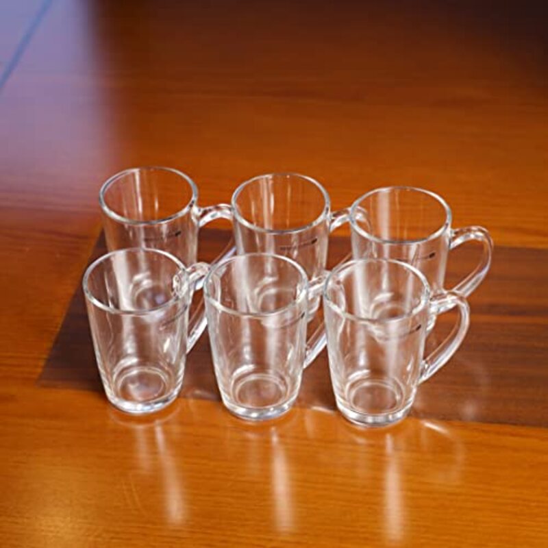 Royalford 200ml 3-Piece Crystal Clear Glass Tumbler Set, Transparent