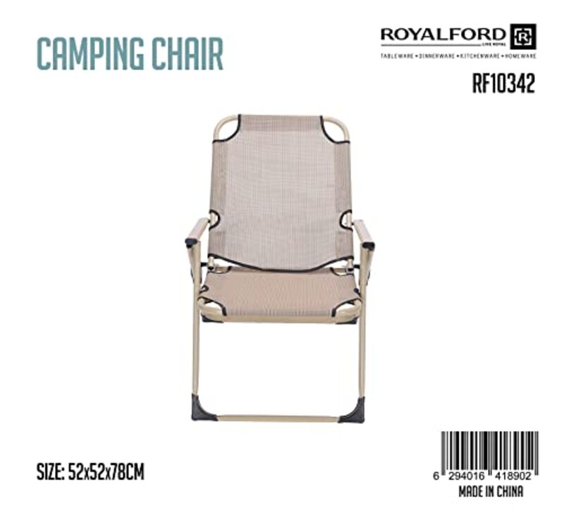 Royalford Folding Camping Beach Camping Traveling Hiking Beach Chair, RF10342, Multicolour