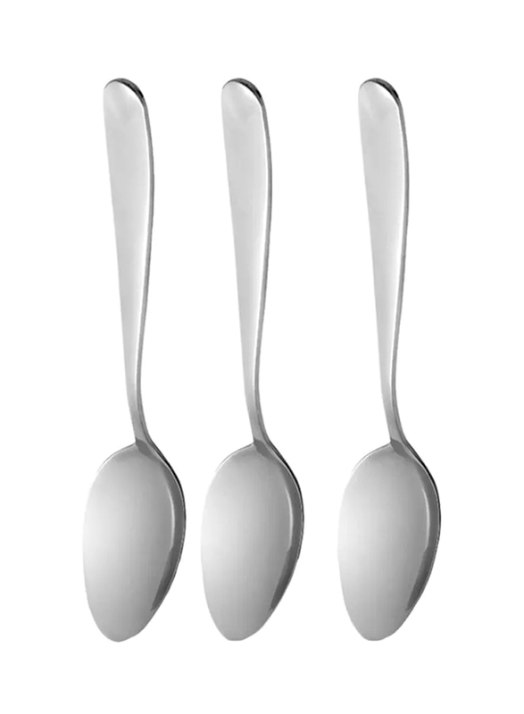 RoyalFord 3-Piece Stainless Steel Soup Spoon Set, Silver